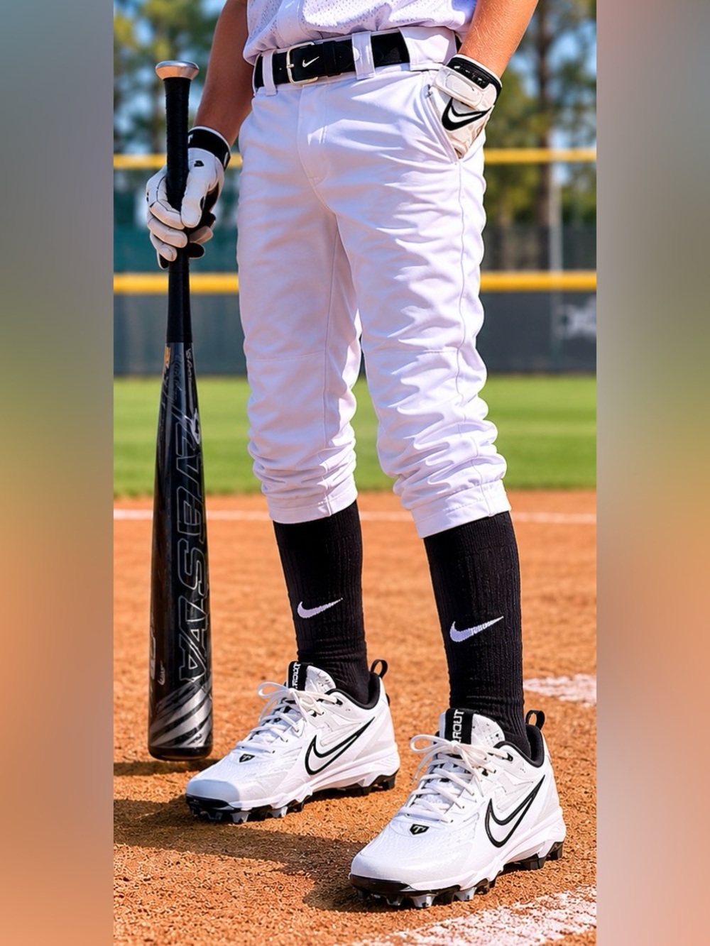 Nike Force Trout 9 Pro MCS Mike Trout Molded Baseball Cleats 4Y White Black